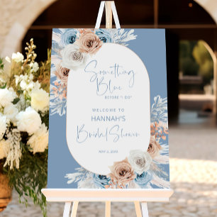 Something Blue Before I Do Bridal Shower Welcome Foam Board