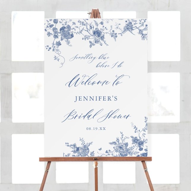 Something Blue Before I Do Bridal Shower Welcome Foam Board (Creator Uploaded)