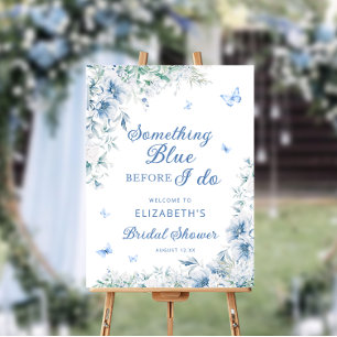 Something Blue Before I Do Bridal Shower Welcome Foam Board