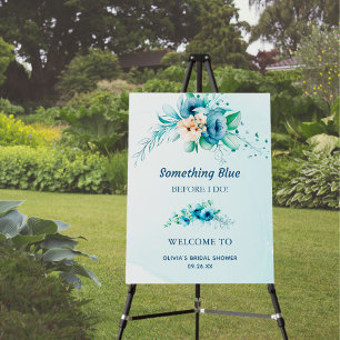 Something Blue Before I Do Bridal Shower Welcome Foam Board