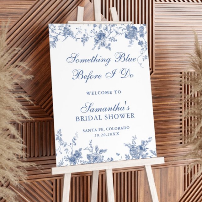 Something Blue Before I Do Bridal Shower Welcome Foam Board (Creator Uploaded)