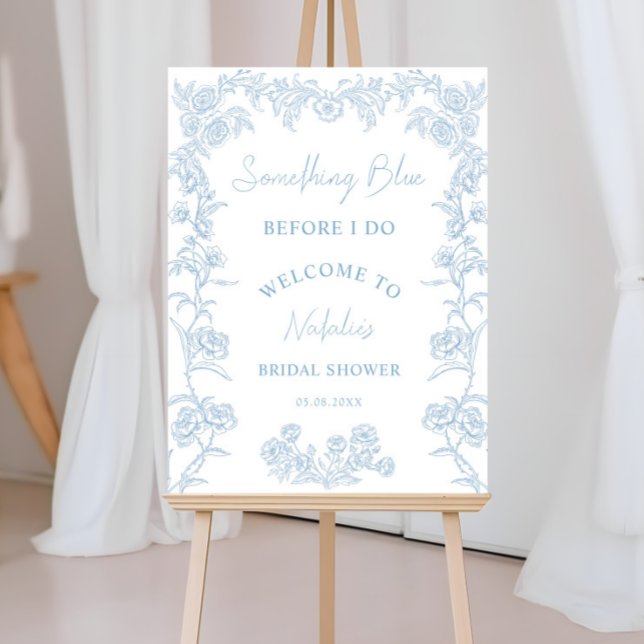 Something Blue Before I Do Bridal Shower Welcome Foam Board (Creator Uploaded)