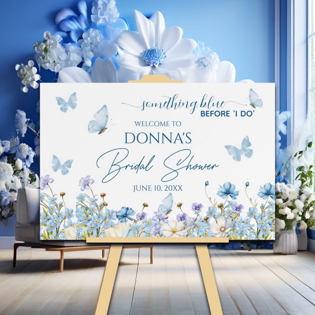 Something Blue before 'I do' Bridal Shower Welcome Foam Board (Creator Uploaded)