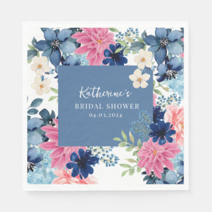 Something blue before i do bridal shower Welcome Napkins