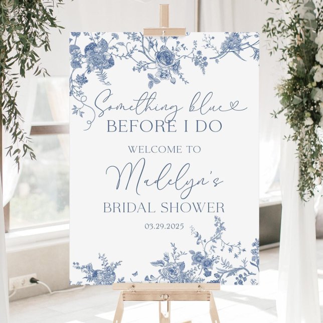Something Blue Before I Do Bridal Sign Chinoiserie (Creator Uploaded)
