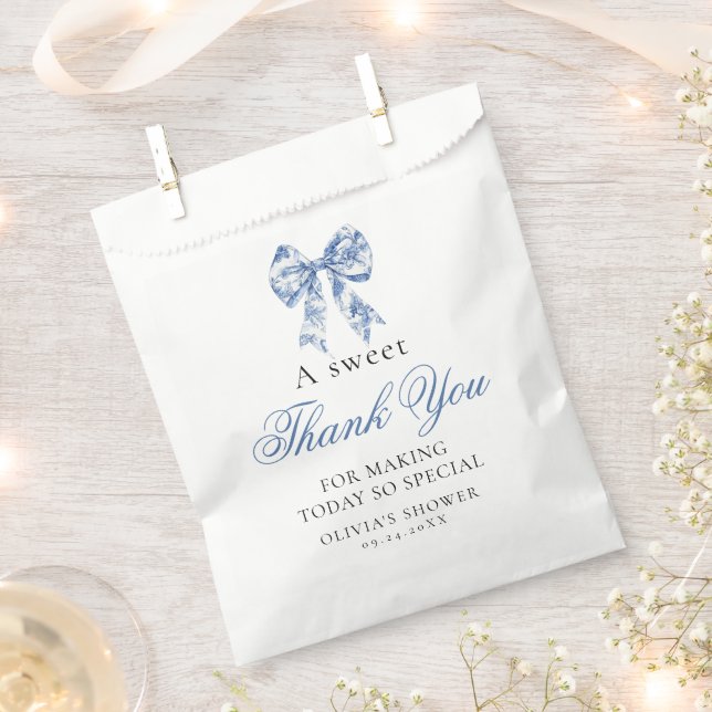 Something Blue Before I Do Bridal Thank You Favors Favor Bag (Clipped)