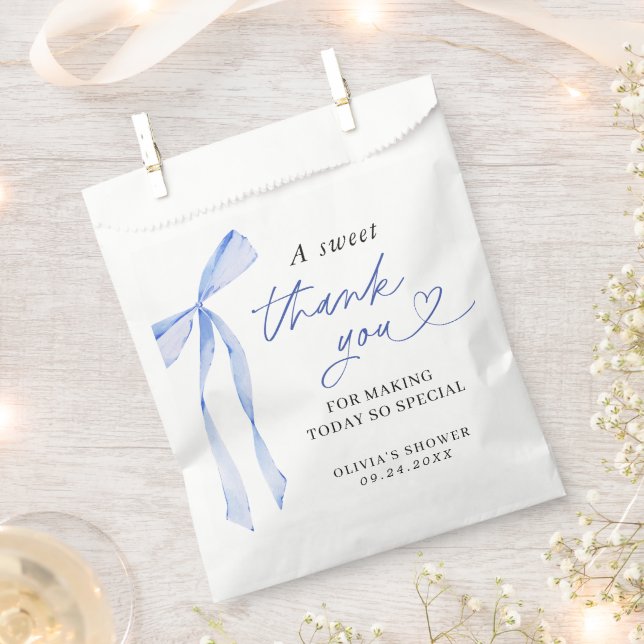 Something Blue Before I Do Bridal Thank You Favors Favor Bag (Clipped)