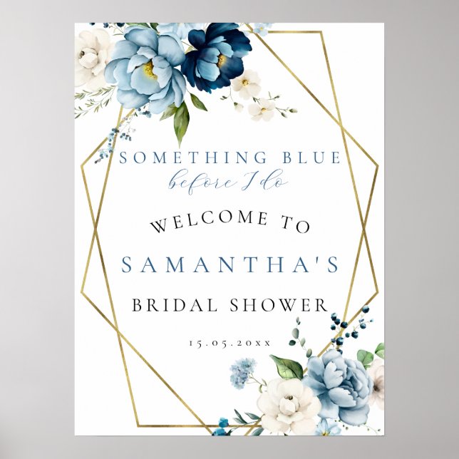 Something Blue Before I Do Bridal Welcome Sign (Front)