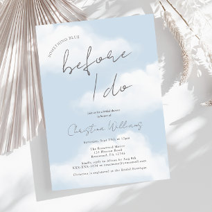 Something Blue Before I Do Cloud Bridal Shower Invitation