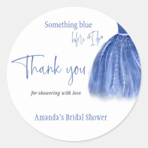 Something Blue Before I Do Dress Bridal Shower Classic Round Sticker