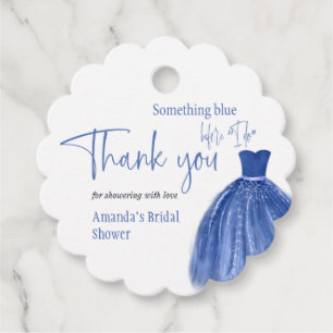Something Blue Before I Do Dress Bridal Shower Favor Tags