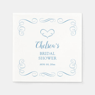 Something Blue Before I Do Elegant Bridal Shower Napkins