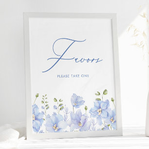  Something Blue Before I Do Favors Bridal Shower Poster