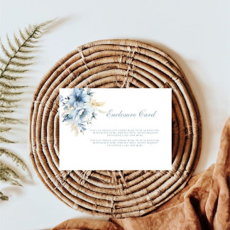 Something blue before i do floral Bridal shower Enclosure Card
