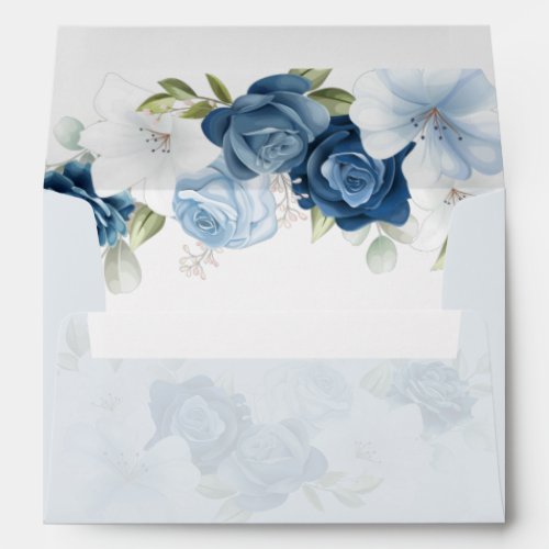 Something Blue Before I Do Floral Bridal Shower Envelope