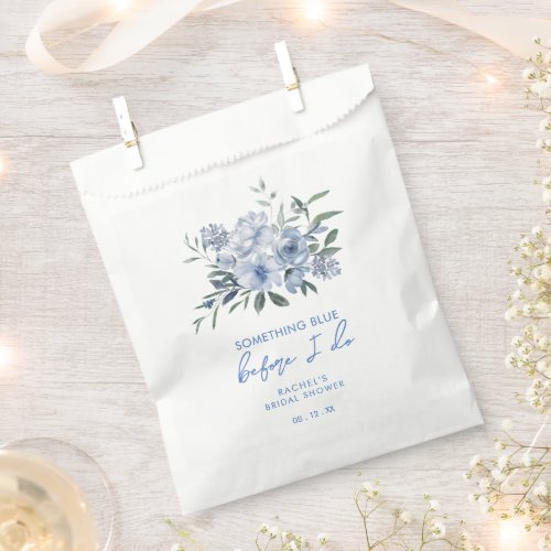 Something Blue Before I Do Floral Bridal Shower Favor Bag