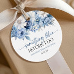 Something Blue Before I Do Floral Bridal Shower Favor Tags<br><div class="desc">These are Something Blue Before I Do Dusty Blue Floral Flowers Bridal Shower Party Favor Tags!</div>