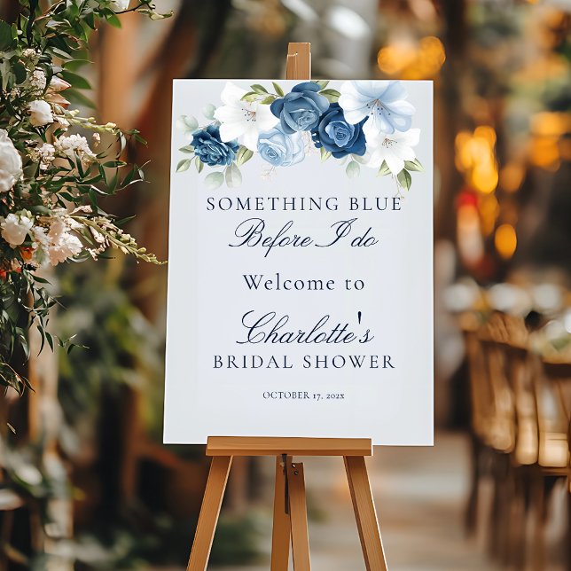 Something Blue Before I Do Floral Bridal Shower Foam Board (Something Blue Before I Do Floral Bridal Shower Foam Board)