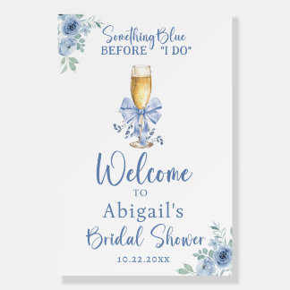 SOMETHING BLUE BEFORE I DO FLORAL BRIDAL SHOWER FOAM BOARD