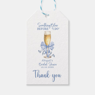 SOMETHING BLUE BEFORE I DO FLORAL BRIDAL SHOWER  GIFT TAGS