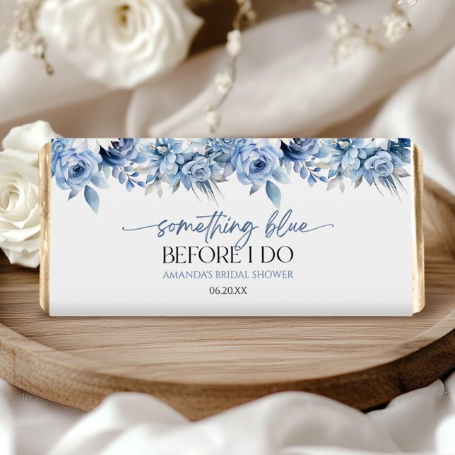 Something Blue Before I Do Floral Bridal Shower Hershey Bar Favors (Creator Uploaded)