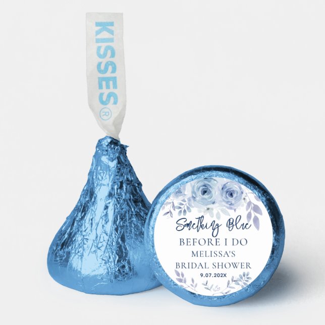 Something Blue Before I Do Floral Bridal Shower Hershey®'s Kisses® (Front)