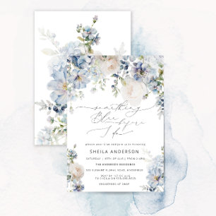 Something Blue Before I do Floral Bridal Shower Invitation