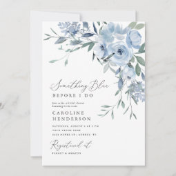 Something Blue Before I Do Floral Bridal Shower Invitation | Zazzle