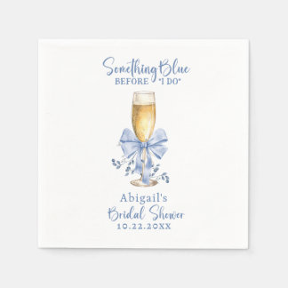 SOMETHING BLUE BEFORE I DO FLORAL BRIDAL SHOWER  NAPKINS
