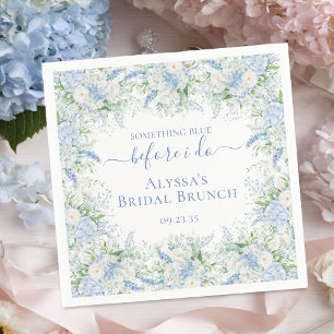 Something Blue Before I Do Floral Bridal Shower Napkins