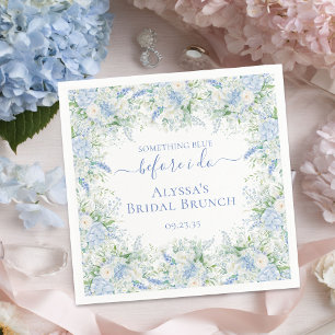 Something Blue Before I Do Floral Bridal Shower Napkins