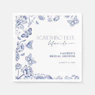 Something Blue Before I Do Floral Bridal Shower Napkins