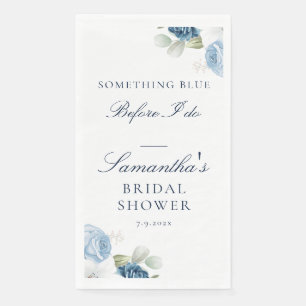 Something Blue Before I Do Floral Bridal Shower Paper Guest Towels