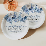 Something Blue Before I Do Floral Bridal Shower Paper Plates<br><div class="desc">This is a Something Blue Before I Do Dusty Blue Floral Flowers Bridal Shower Paper Plates!</div>
