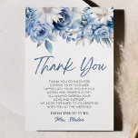 Something Blue Before I Do Floral Bridal Shower Thank You Card<br><div class="desc">This is a Something Blue Before I Do Dusty Blue Floral Flowers Bridal Shower Thank You Card!</div>