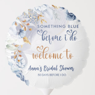 Something Blue Before I Do Floral Welcome Balloon