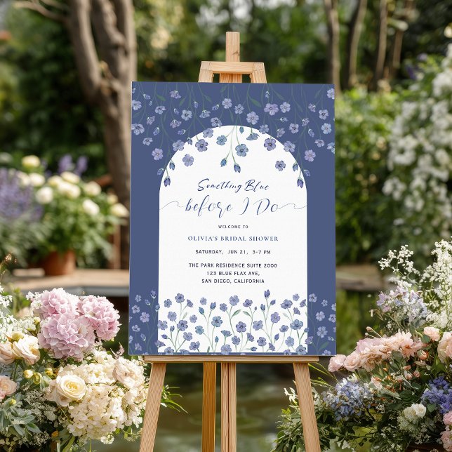 Something Blue Before I do Garden Bridal Shower  Foam Board (Creator Uploaded)