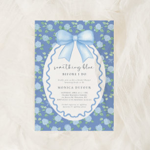 Something Blue Before I Do Hydrangea Bridal Shower Invitation