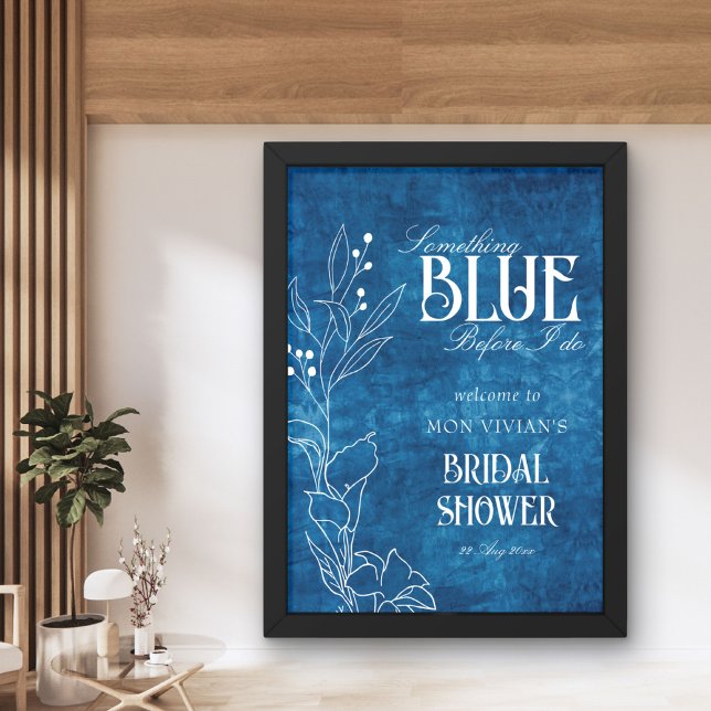 Something Blue Before I do Line Floral Welcome Foam Board (Creator Uploaded)