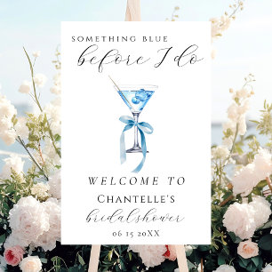 Something Blue Before I Do Martini Bridal Shower Foam Board