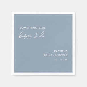 Something Blue Before I Do Modern Bridal Shower Napkins