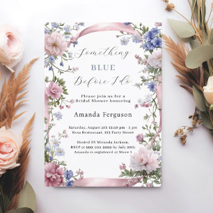 Something blue before I do pink Bridal Shower Invitation