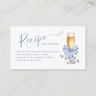 SOMETHING BLUE BEFORE I DO Recipe Request Enclosure Card