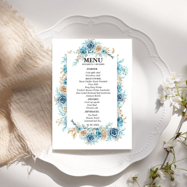 Something Blue Before i do  shower Bridal Shower Menu (Creator Uploaded)