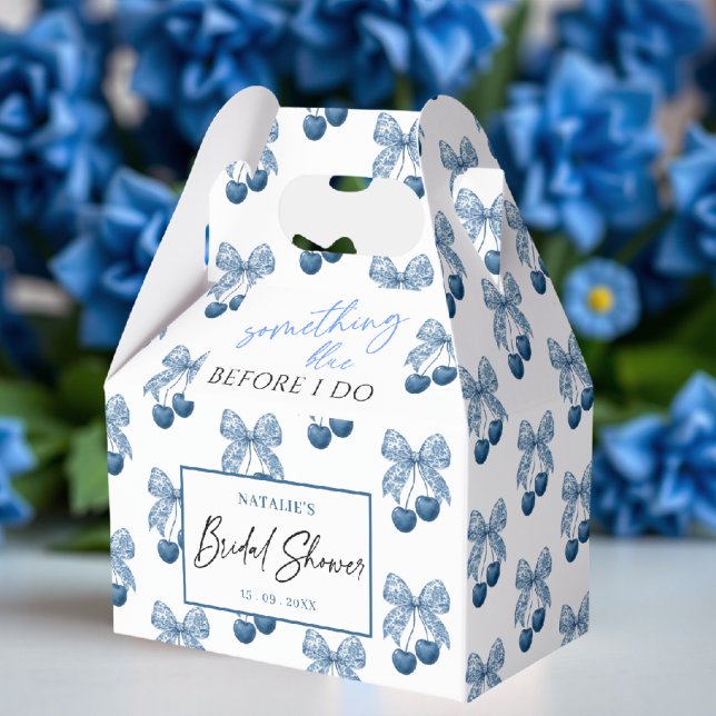 Something Blue Before I do Theme Bridal Shower Favor Boxes (Creator Uploaded)