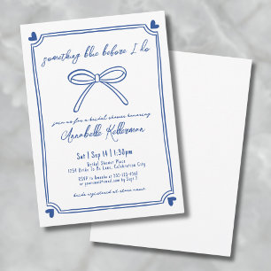 Something Blue Before I Do Whimsical Bridal Shower Invitation