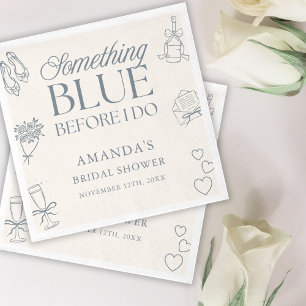 Something Blue Before I Do Whimsical Bridal Shower Napkins