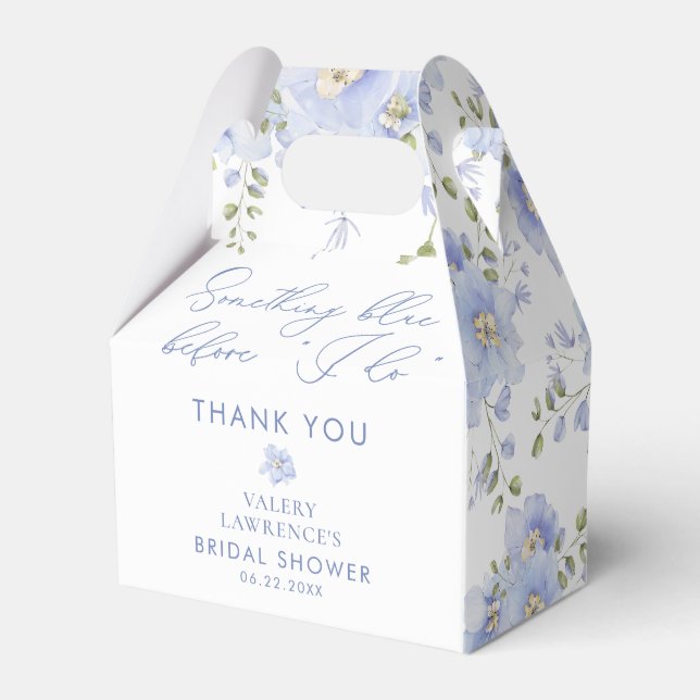 Something Blue Bfore I Do Bridal Shower Favor Boxes (Front Side)