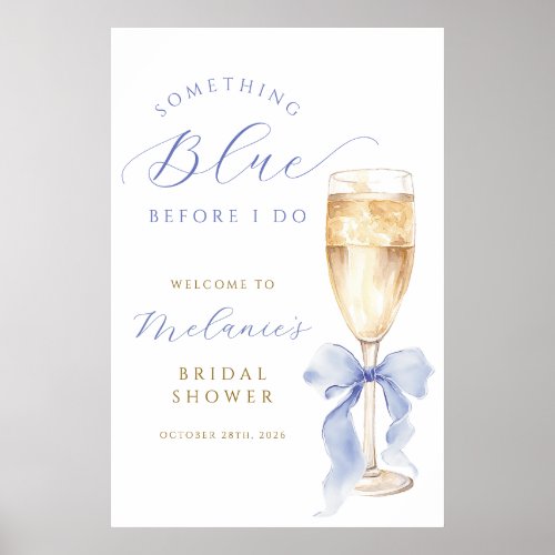 Something Blue Bow Bridal Poster DIGITAL