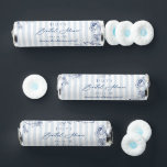 Something Blue Breath Mint Bridal Shower Favors<br><div class="desc">Thank your guests for attending your "something blue" bridal shower with our custom breath mint favors featuring classic chambray stripes and navy floral line art.</div>